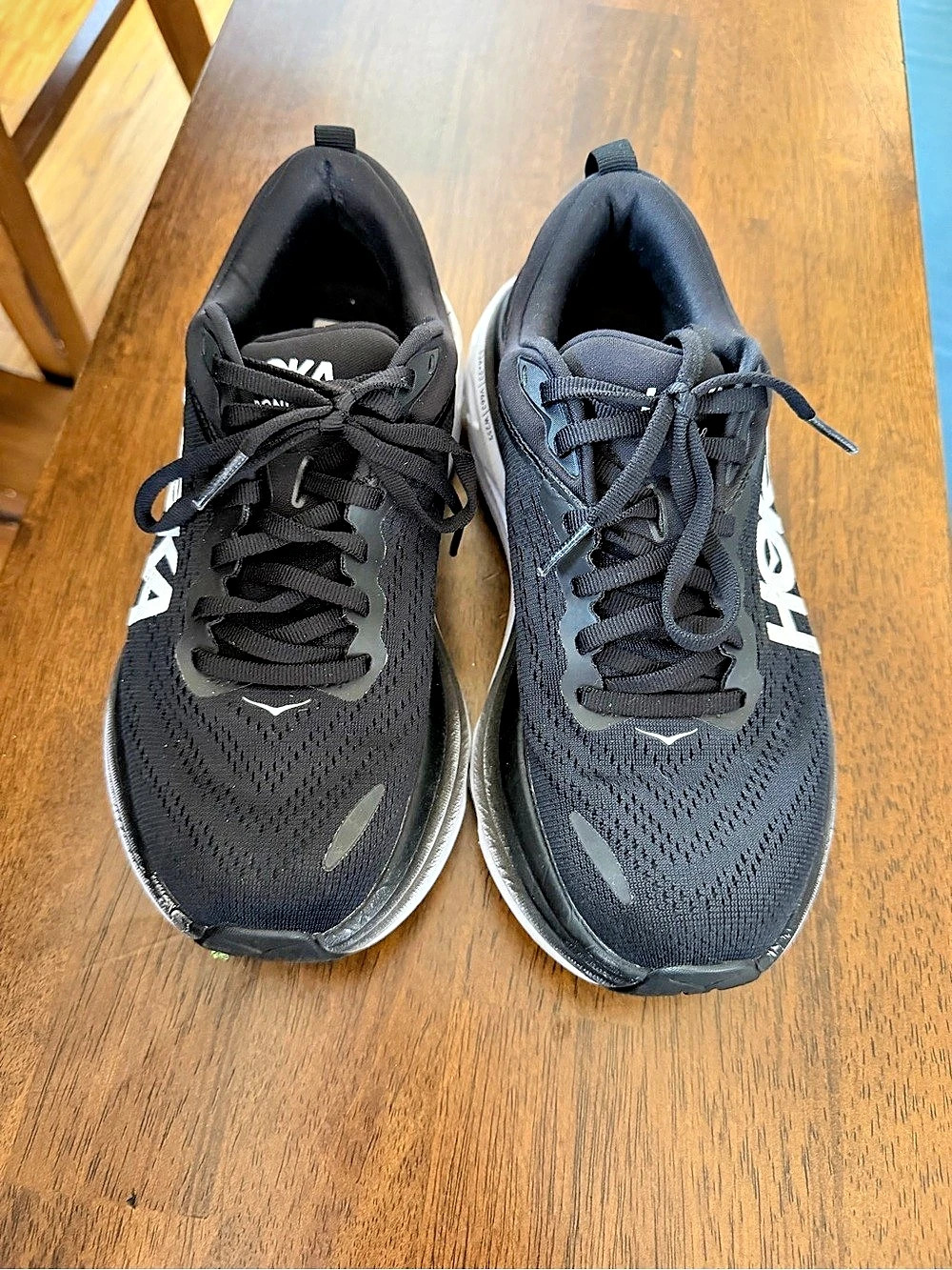 Hoka Bondi 8 Athletic Shoes Black & White US 6B